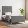 Rám postele bez matrace tmavě šedá 90 x 190 cm textil 3125018