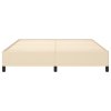 Rám postele bez matrace krémový 180 x 200 cm textil 347087