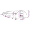 Skleník s ocelovým rámem zelený 80 m² 20 x 4 x 2 m 3188069