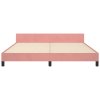 Rám postele s čelem růžový 180x200 cm samet 3125652