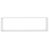 Nástěnné obdélníkové police 4 ks bílé 100 x 15 x 30 cm kompozit 807080