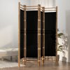 Skládací 4panelový paraván 160 cm bambus a plátno 350628