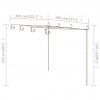 Zahradní pergola hnědá s patinou 4 x 3 x 2,5 m železná 313998