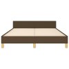Rám postele bez matrace tmavě hnědý 140 x 200 cm textil 347418
