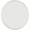 Nástěnné zrcadlo zlaté Ø 50 cm kulaté 348181