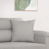 Dekorační polštáře 2 ks světle šedé 40 x 40 cm mikrovlákno 349496