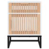 Noční stolky 2 ks bílé 40x30x55,5 cm kompozitní dřevo a železo 352092