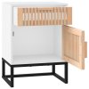Noční stolky 2 ks bílé 40x30x55,5 cm kompozitní dřevo a železo 352092