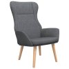 Relaxační židle tmavě šedá textil 341395