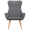 Relaxační židle tmavě šedá textil 341395