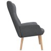 Relaxační židle tmavě šedá textil 341395