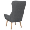 Relaxační židle tmavě šedá textil 341395