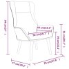 Relaxační židle tmavě šedá textil 341395
