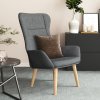 Relaxační židle tmavě šedá textil 341395