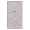 Botník betonově šedý 59 x 17 x 108 cm kompozitní dřevo 342529