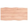 Stolní deska světle hnědá 80x40x(2-4)cm ošetřený dub živá hrana 363939