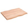 Stolní deska světle hnědá 80x60x(2-4)cm ošetřený dub živá hrana 363945