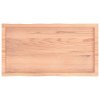 Stolní deska hnědá 100x50x(2-4)cm ošetřený dřevo živá hrana 363951