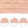 Stolní deska hnědá 120x50x(2-4)cm ošetřený dřevo živá hrana 363958