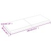 Stolní deska hnědá 120x50x(2-4)cm ošetřený dřevo živá hrana 363958