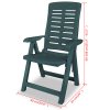 3dílný bistro set plastový zelený 275078
