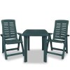 3dílný bistro set plastový zelený 275078