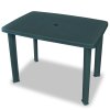 3dílný bistro set plastový zelený 275078