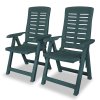 3dílný bistro set plastový zelený 275078