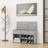 Lavice s botníkem betonově šedá 80x30x45 cm kompozitní dřevo 808751
