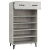 Botník betonově šedý 60 x 35 x 105 cm kompozitní dřevo 812793
