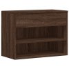 Lavice s botníkem hnědý dub 60 x 30 x 45 cm kompozitní dřevo 816052