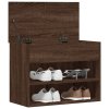 Lavice s botníkem hnědý dub 60 x 30 x 45 cm kompozitní dřevo 816052