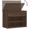 Lavice s botníkem hnědý dub 60 x 30 x 45 cm kompozitní dřevo 816052