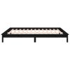Rám postele s LED světlem černý 200 x 200 cm masivní dřevo 820630