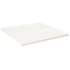 Stolní deska bílá 80x80x2,5 cm masivní borové dřevo čtvercová 824391
