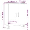 Příborník bílý s vysokým leskem 69,5x34x90 cm kompozitní dřevo 827750