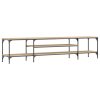 TV stolek dub sonoma 201 x 35 x 45 cm kompozitní dřevo a železo 831814