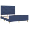 Rám postele bez matrace modrý 140 x 200 cm textil 3125306