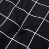 Podušky na židli s vysokým opěradlem 4 ks černé kárované textil 361257