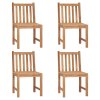 Zahradní židle 4 ks s poduškami masivní teak 3073091