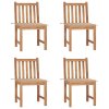 Zahradní židle 4 ks s poduškami masivní teak 3073091