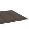 Zahradní lehátka 2 ks s taupe poduškou masivní teak 3073194