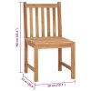 Zahradní židle s poduškami 8 ks masivní teak 3073142