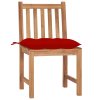 Zahradní židle 4 ks s poduškami masivní teak 3073109