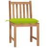Zahradní židle 4 ks s poduškami masivní teak 3073114
