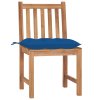 Zahradní židle 6 ks s poduškami masivní teak 3073140