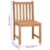 Zahradní židle s poduškami 8 ks masivní teak 3073149