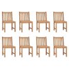 Zahradní židle s poduškami 8 ks masivní teak 3073149