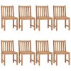 Zahradní židle s poduškami 8 ks masivní teak 3073168