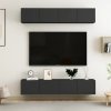 TV skříňky 4 ks černé 80 x 30 x 30 cm kompozitní dřevo 3078745
